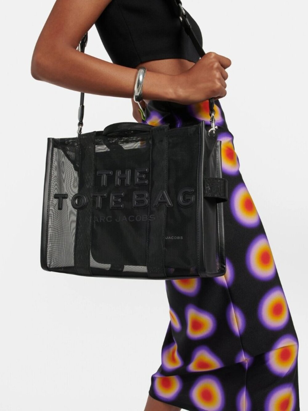 MARC JACOBS The Mesh Large Tote Bag, Black, NEW